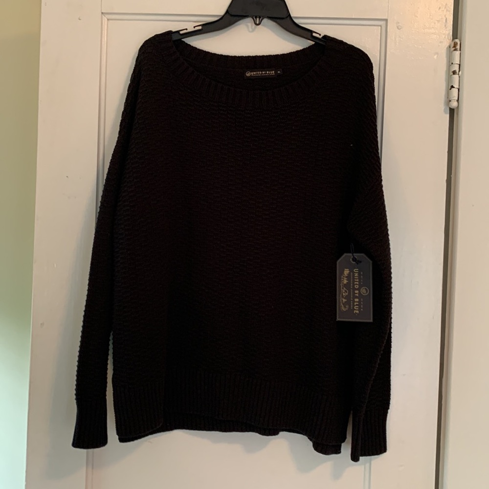 united by blue himley waffle sweater - size XL